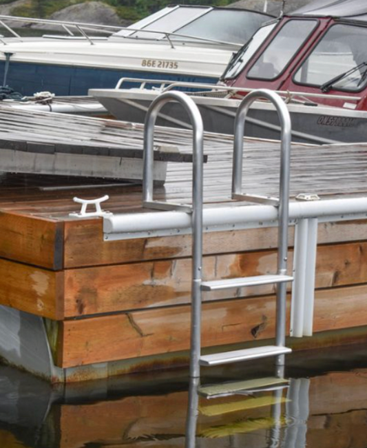Dock Edge Aluminum Fixed Wide 7-Step Dock Ladder