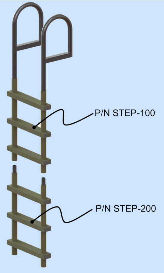Barnacle Shield 7-Step StepSea Dock Ladder